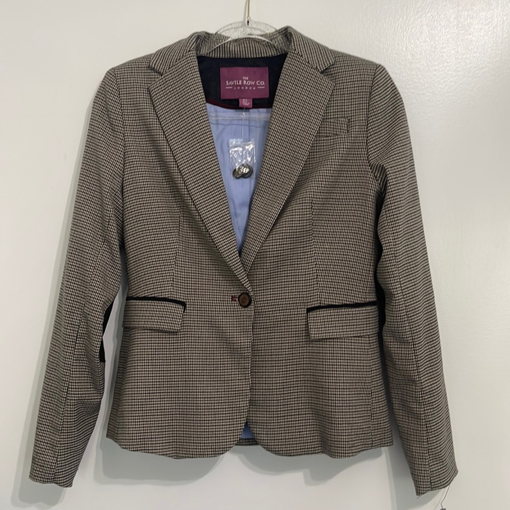 Nwt The Savile Row Elbow Patch Blazer Size S - image 1